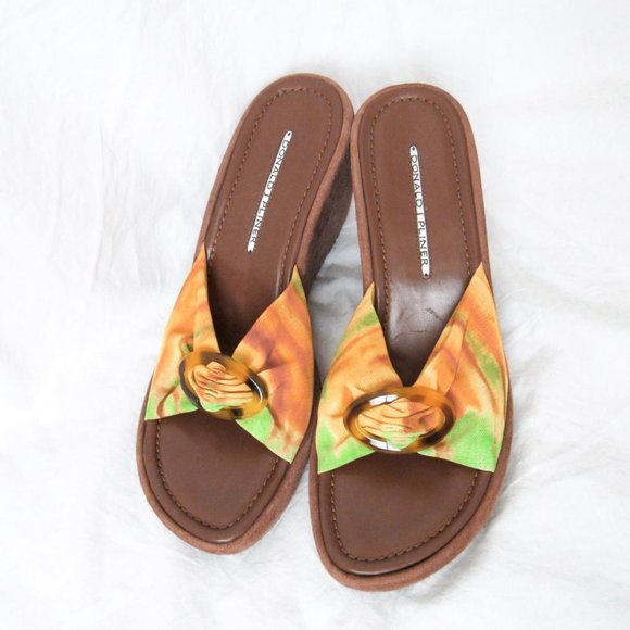 Donald J. Pliner Shoes - DONALD J. PLINER Y2k Cutest Neon Stretch Knit Wedge Sandals Summer Sandals